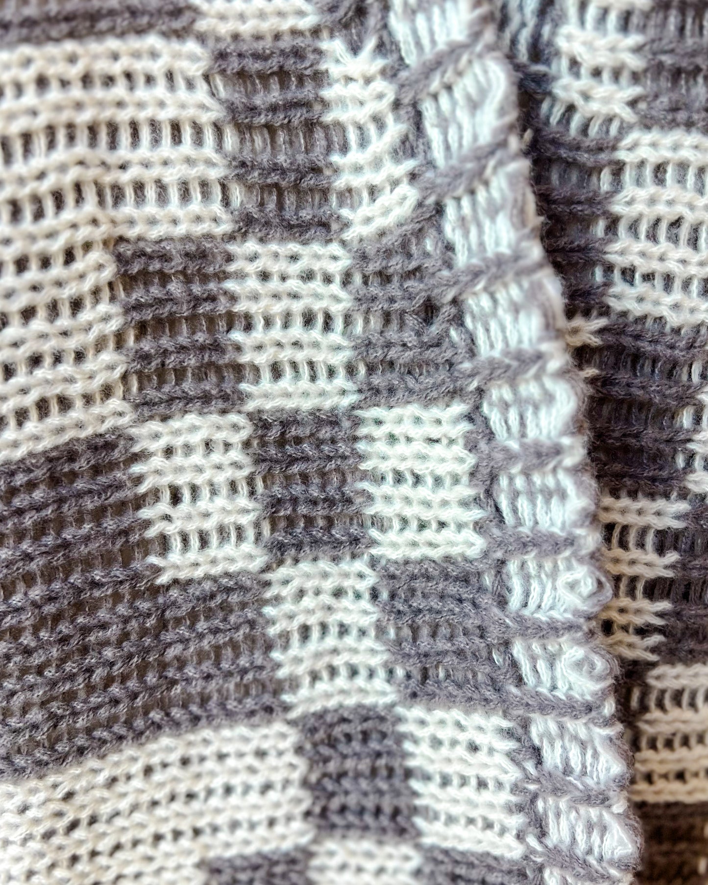 Chunky Checked Cardigan