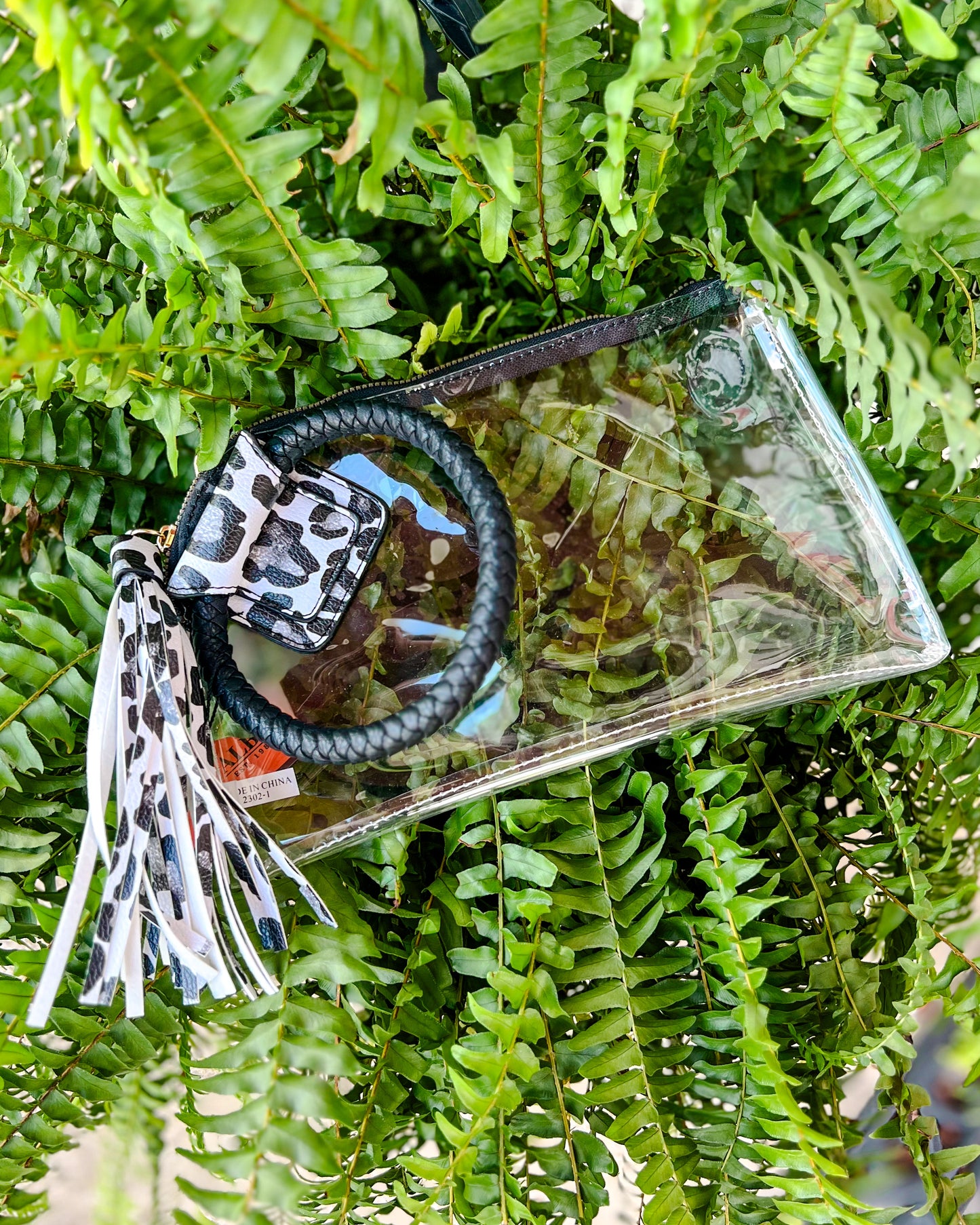 Clear Wristlet Clutch with Cuff Handle