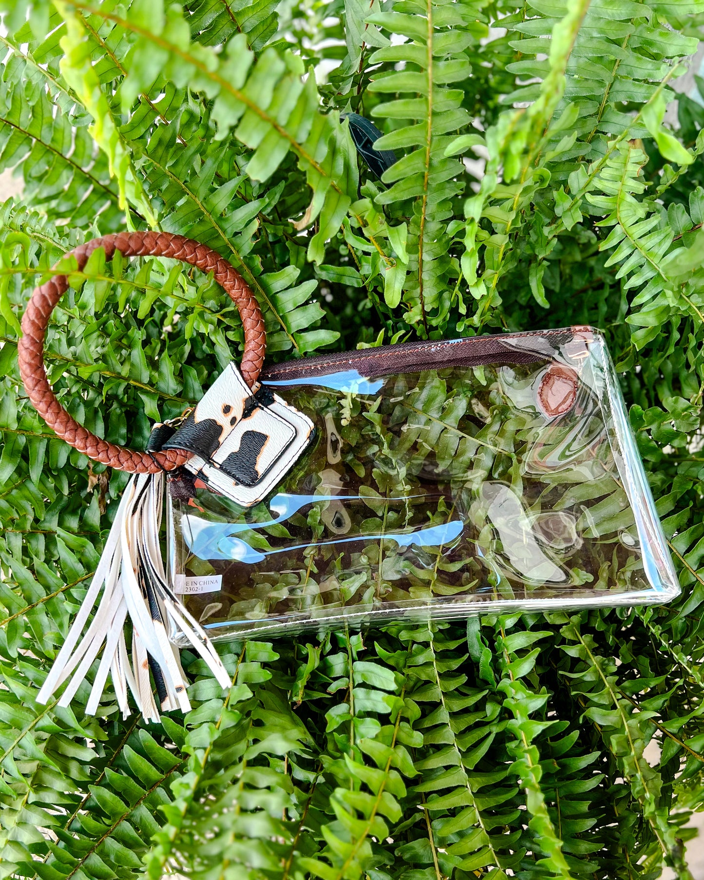 Clear Wristlet Clutch with Cuff Handle