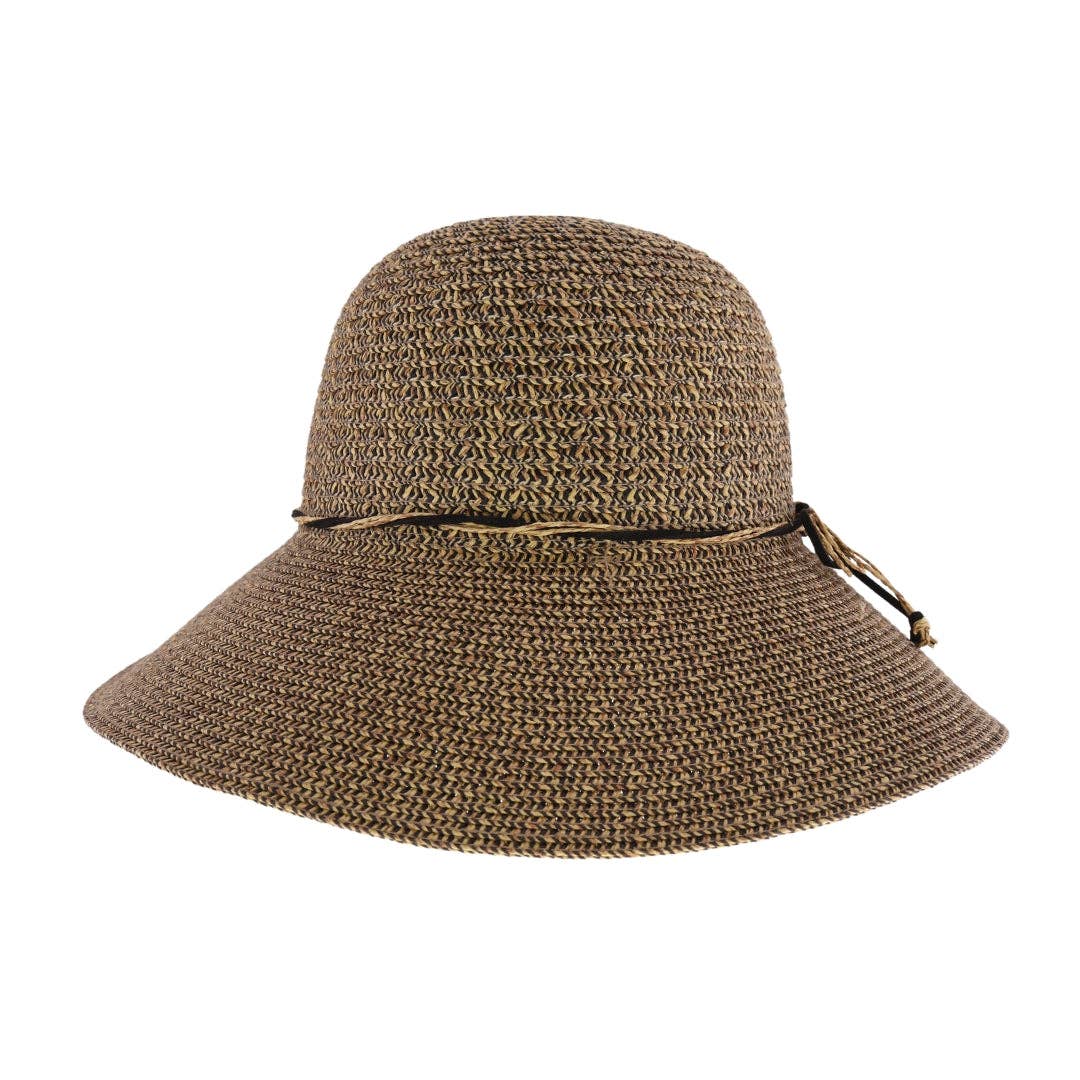 Two-Tone Heathered C.C Cloche Hat