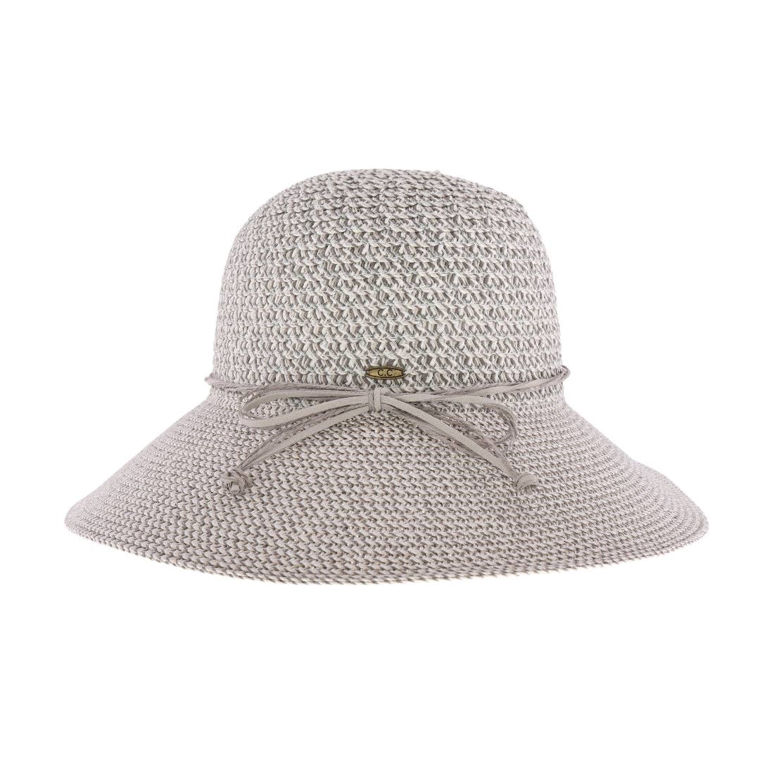 Two-Tone Heathered C.C Cloche Hat