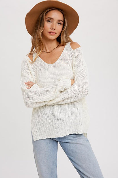 Open Shoulder Sweater