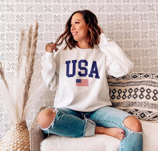 USA Flag Sweatshirt