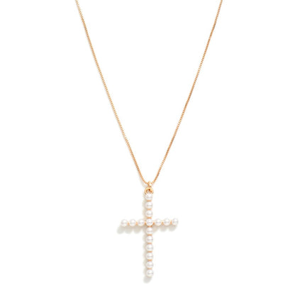 Pearl Cross Necklace