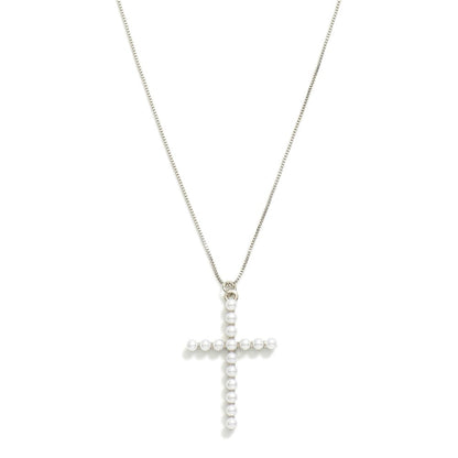 Pearl Cross Necklace