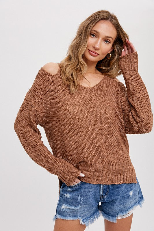 Open Shoulder Sweater