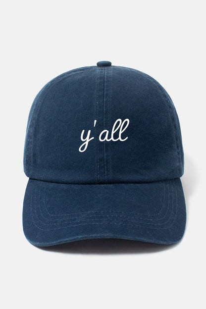 Y'all Embroidered Baseball Cap