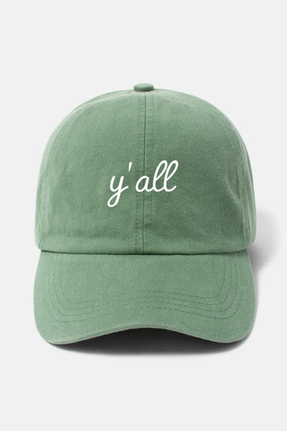 Y'all Embroidered Baseball Cap