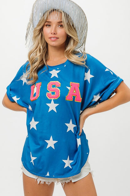 USA Chenille Patch Top