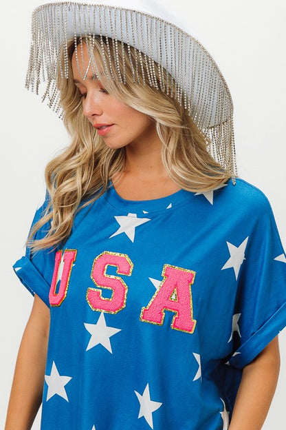 USA Chenille Patch Top