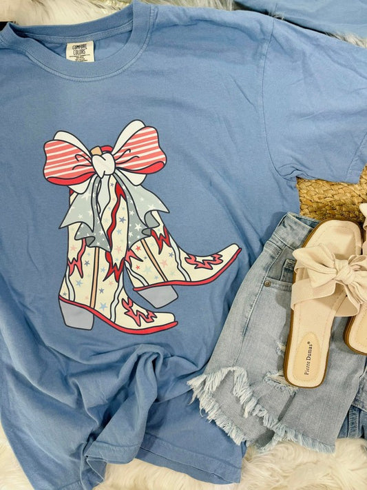 Patriotic Coquette Bow and Boots
