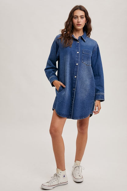 Denim Button Down Dress