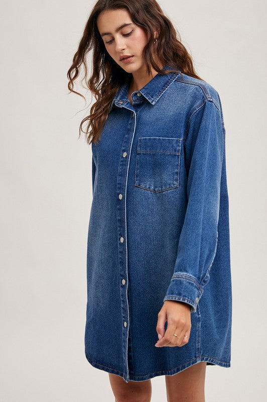 Denim Button Down Dress