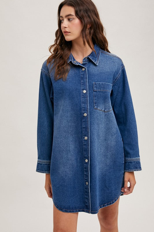 Denim Button Down Dress