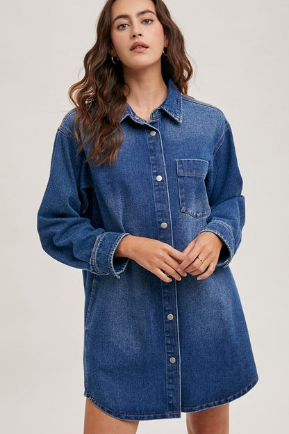 Denim Button Down Dress