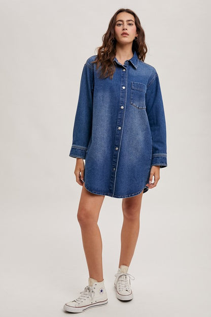 Denim Button Down Dress