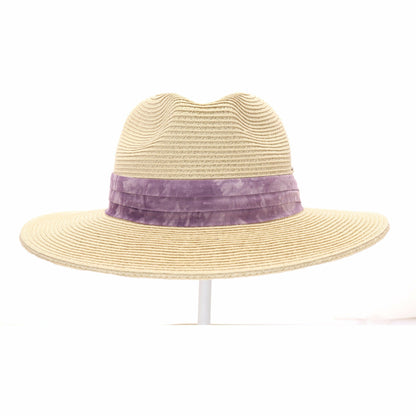 Tie Dye Band Straw Panama Hat