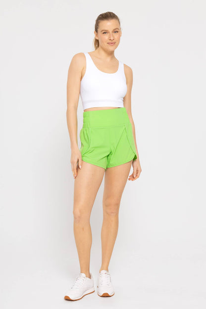 High Waist Athleisure Split Shorts