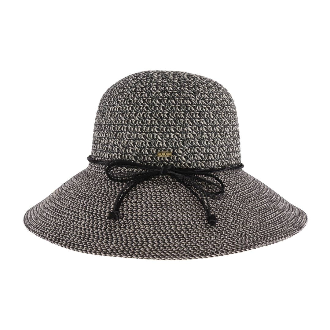 Two-Tone Heathered C.C Cloche Hat