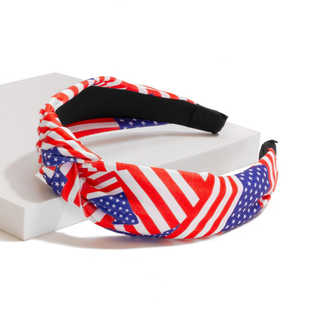 American Flag Knotted Headband