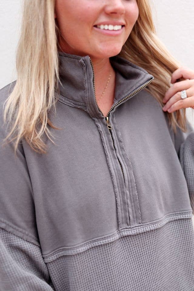 Ready or Not Waffle Quarter Zip