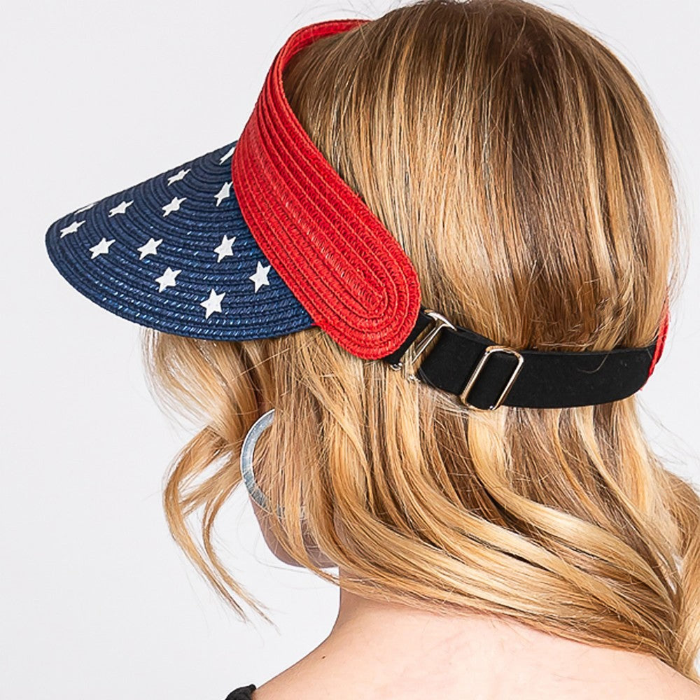 Americana Flag Roll Up Visor