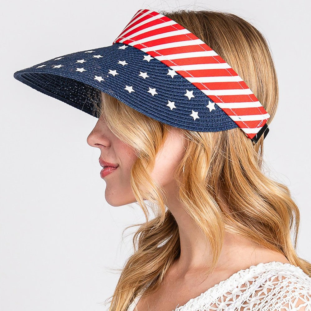 Stars and Stripes Roll Up Visor