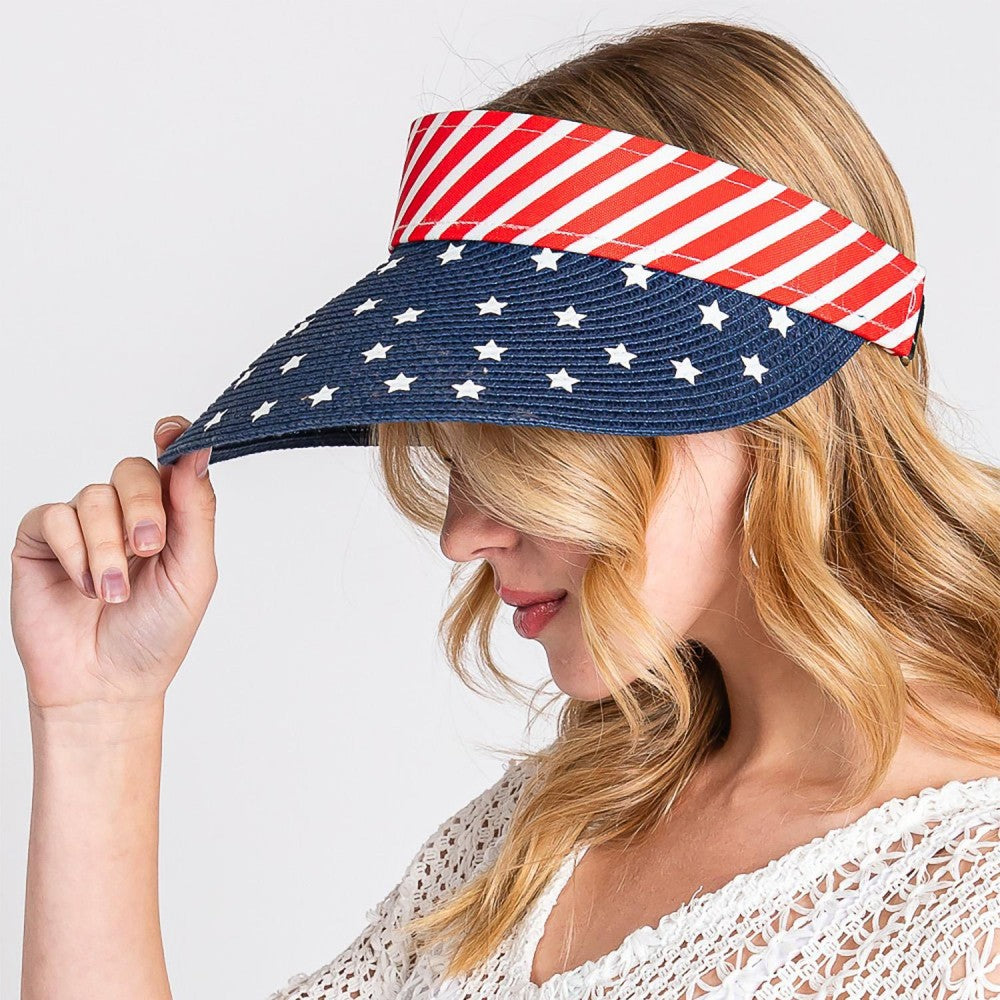 Stars and Stripes Roll Up Visor