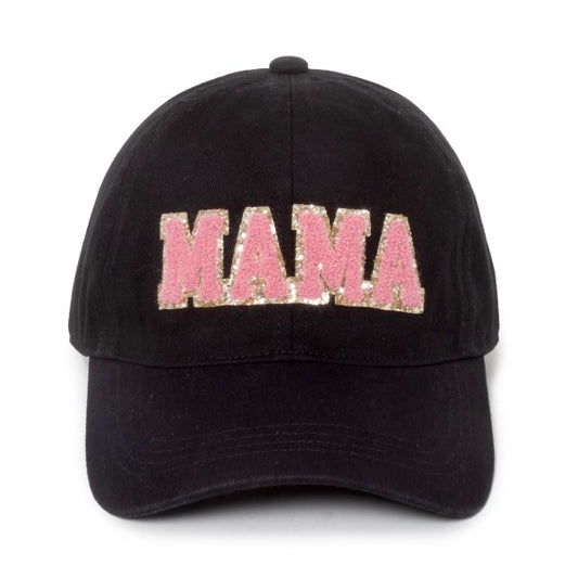 MAMA Glitter Chenille Patch Hat