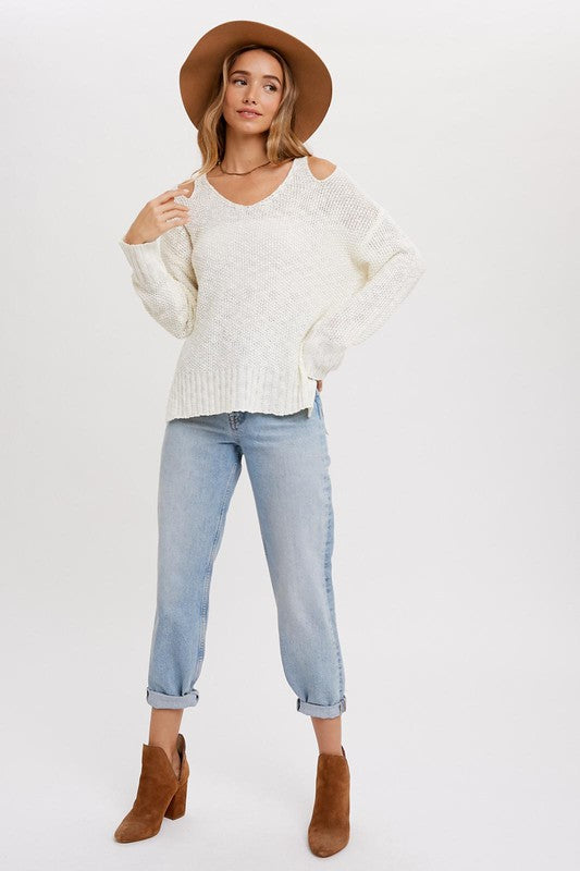 Open Shoulder Sweater