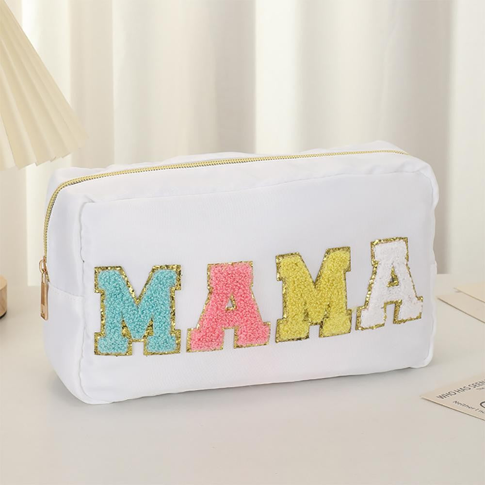 Mama Chenille Patch Make Up Pouch