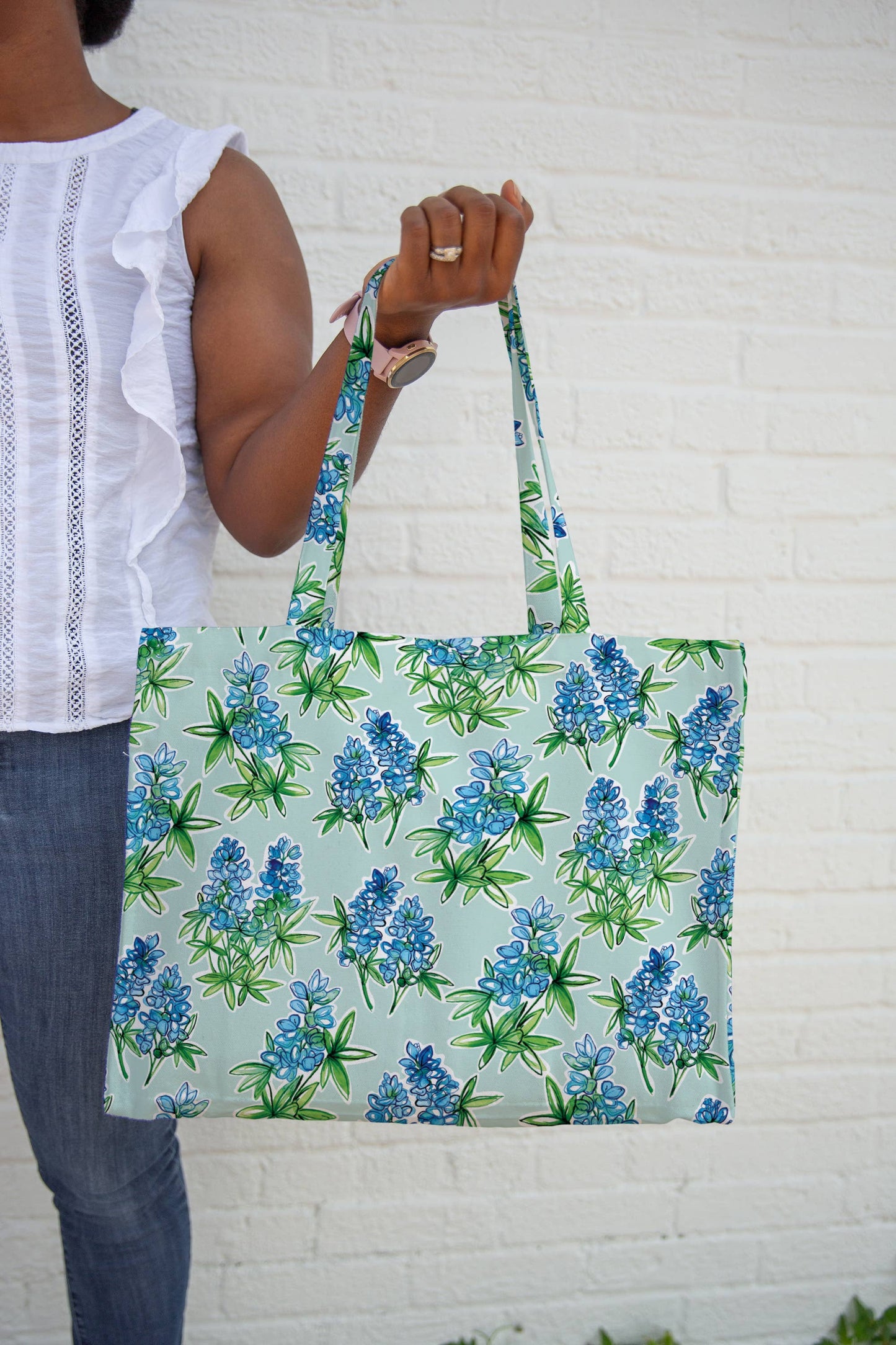 Bluebonnet Canvas Tote Bag