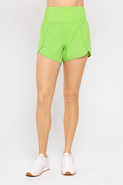 High Waist Athleisure Split Shorts