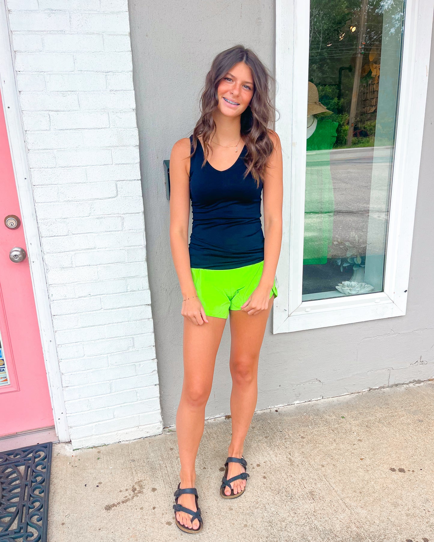 High Waist Athleisure Split Shorts