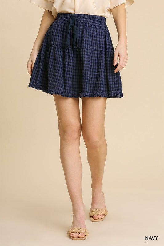 Gingham Mini Skirt