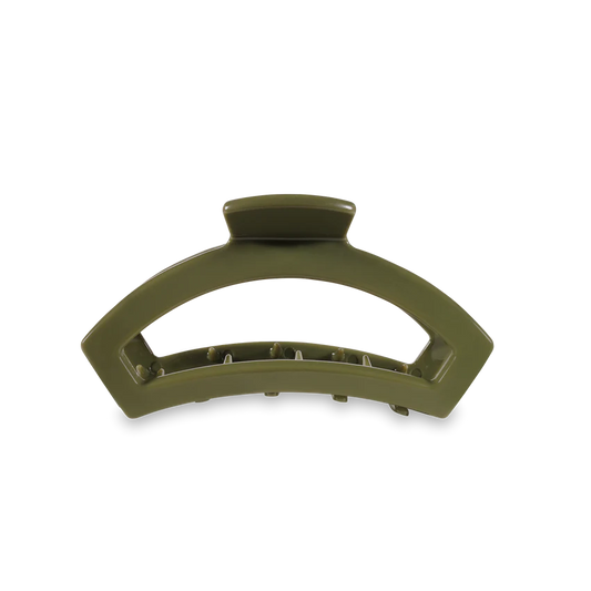 Teleties Tiny Open Hair Clip Olive