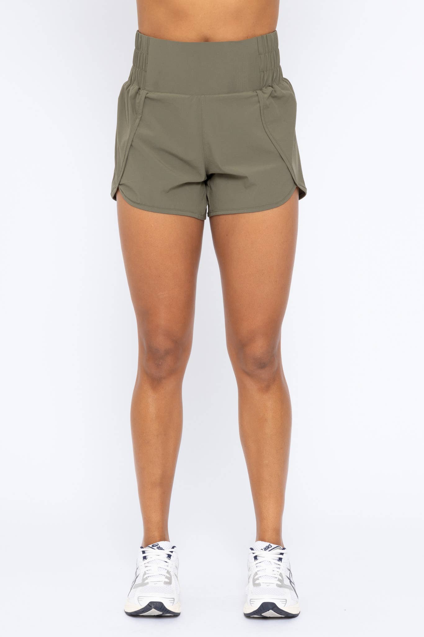 High Waist Athleisure Split Shorts