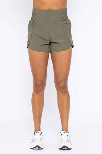 High Waist Athleisure Split Shorts