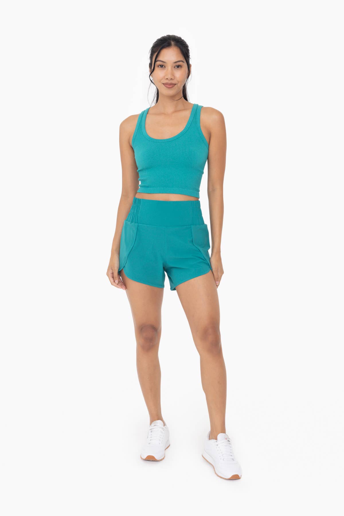 High Waist Athleisure Split Shorts