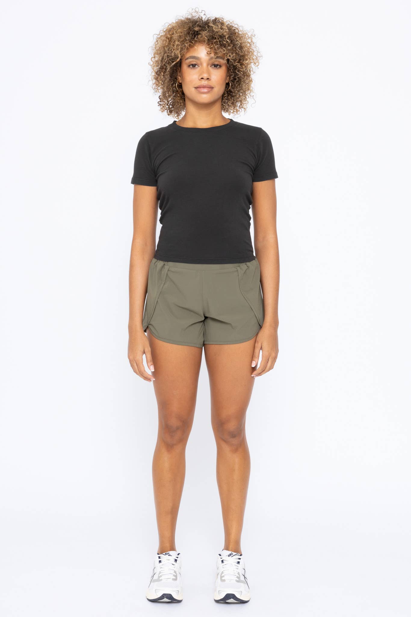 High Waist Athleisure Split Shorts