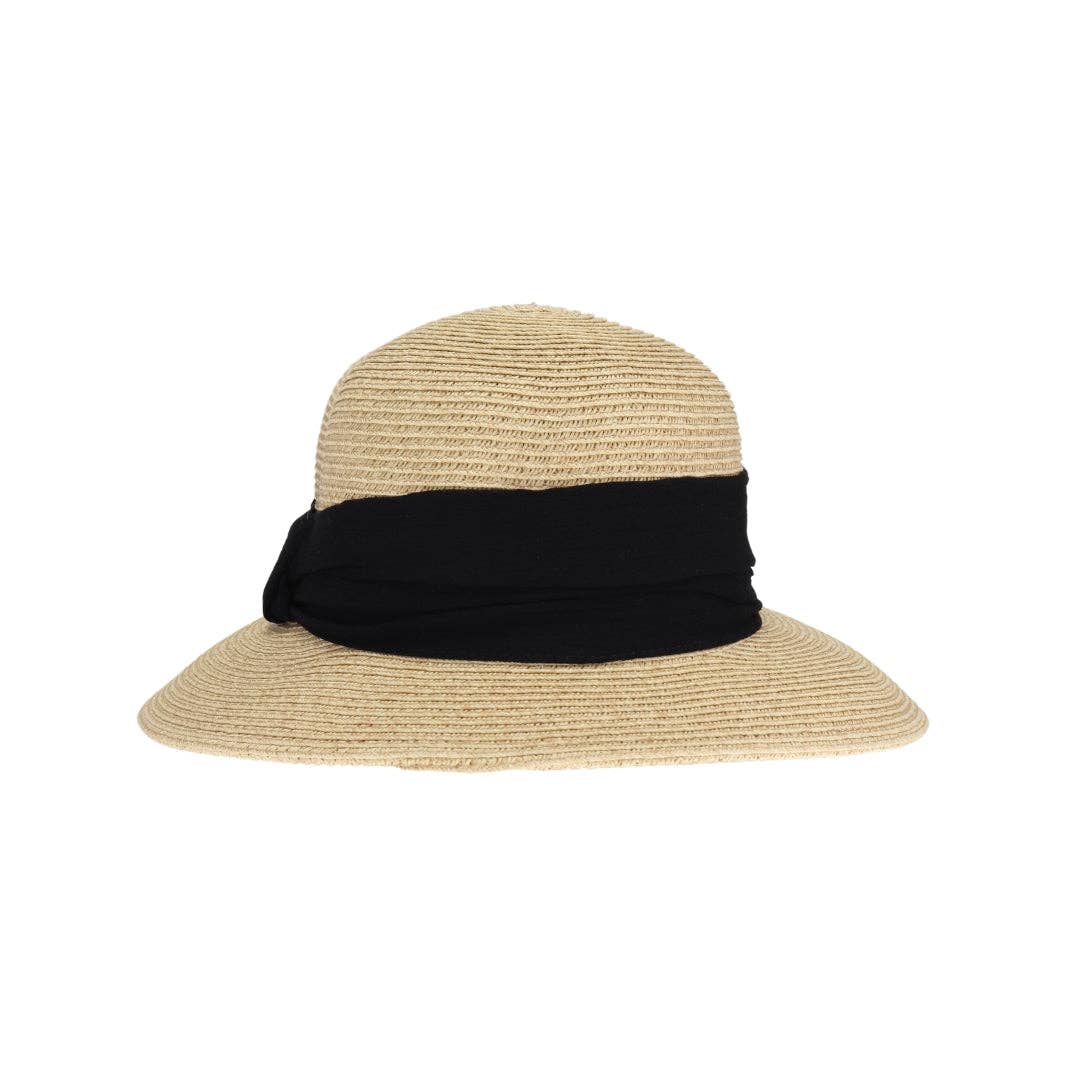 Gauze Trim Band Cloche C.C Sun Hat