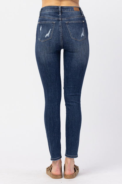 Judy Blue Distressed Hi-Rise Skinny Jeans